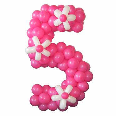 Цифра 5 из воздушных шаров