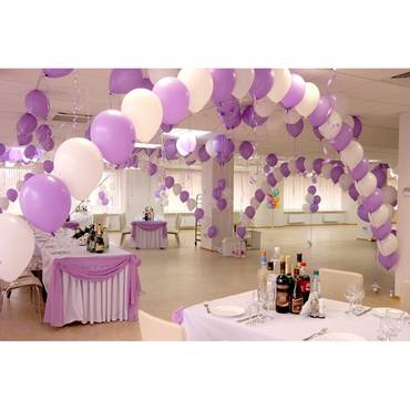 Оформление банкетного зала шарами на день рождения