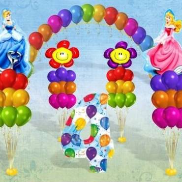 Комплект оформления воздушными шарами для девочки.