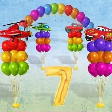 Комплект украшения воздушными шарами на День рождения.