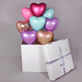 Коробка сюрприз с воздушными шариками Сердечная